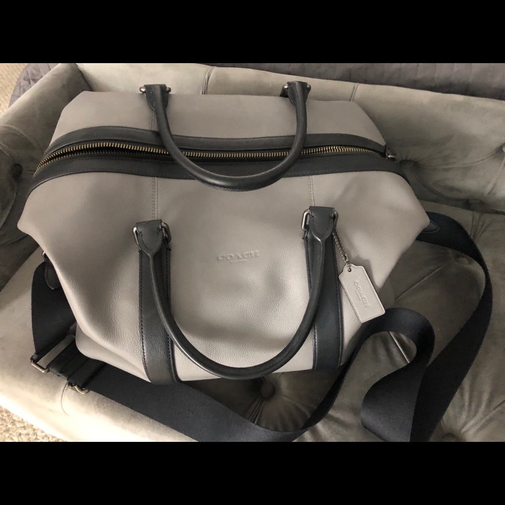 Coach leather duffle bag